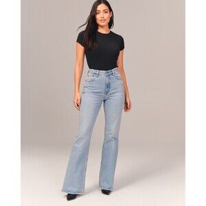 Abercrombie Fitch The Vintage Flare Jeans 35 LONG High Rise‎ Curve Love NWT NEW